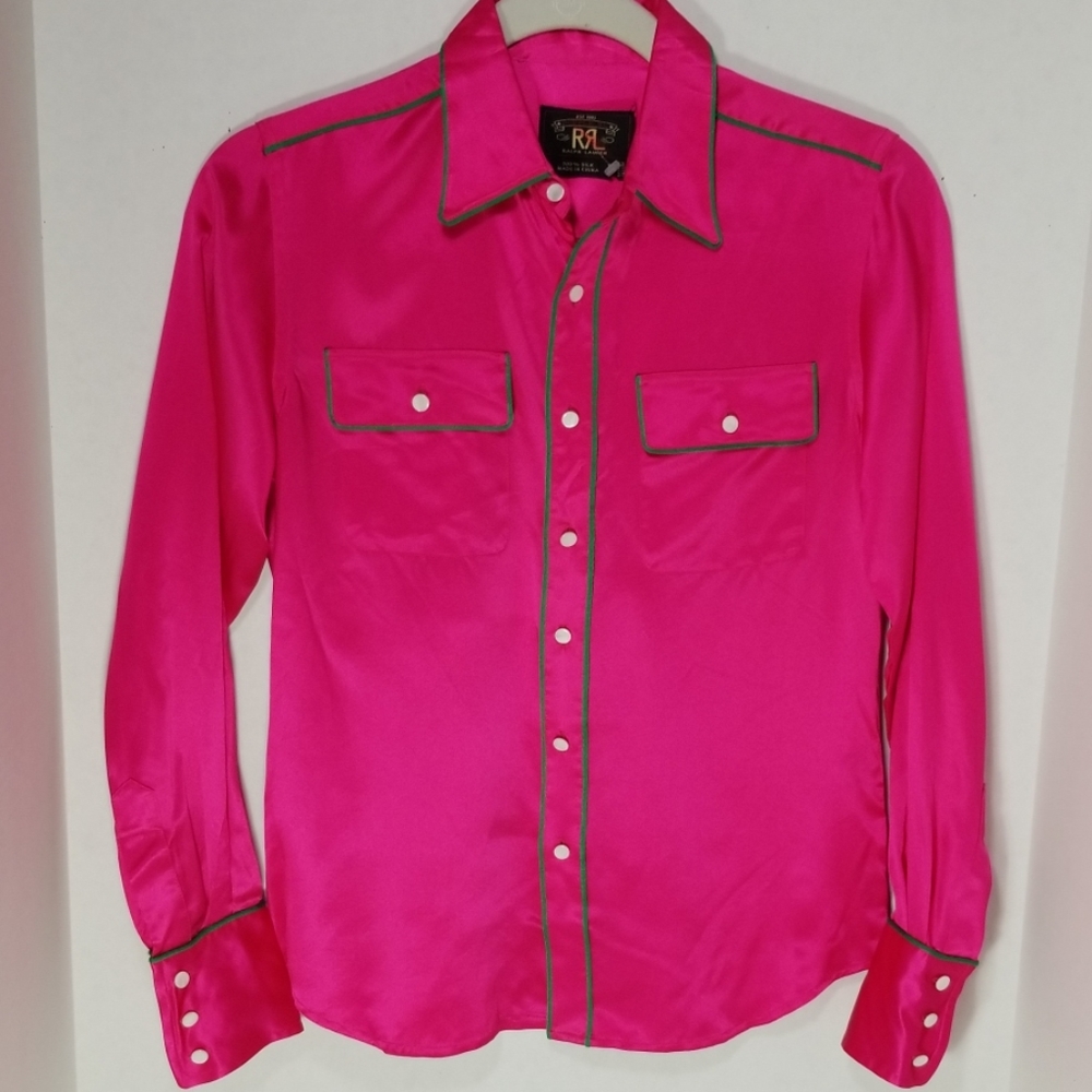 Double RL (Ralph Lauren) silk long sleeve shirt